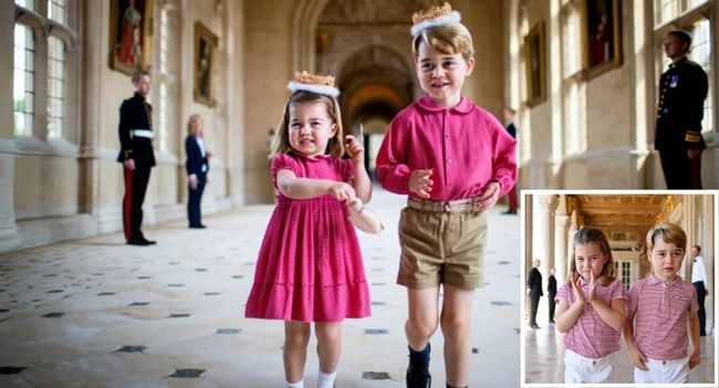 MINI FASHION DISASTER… or the CUTEST ROYAL MOMENT EVER?! The palace corridors turned into a runway of adorable chaos when Princess Charlotte and Prince George stepped out in near-identical outfits! Charlotte, never one to shy away from theatrics, reportedly squealed: “We’re twins of the heart!” George, looking slightly baffled but secretly charmed, gave a royal nod — and just like that, witnesses claimed it was “love at first outfit matching moment.” From shocked nannies to grinning guards, everyone agreed: this was no wardrobe malfunction… this was a royal fashion love affair