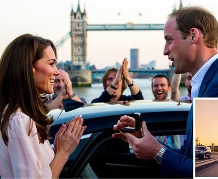LOVE ON LONDON BRIDGE!  Travelers couldn’t believe their eyes when Prince William suddenly stopped his car in the middle of London Bridge… only to drop to one knee and declare: “Princess Kate, every day with you is like a royal blockbuster!”  And just when the city thought it couldn’t get more cinematic—Kate leaned in, kissed her Prince, and the crowd burst into applause like it was the grand finale of a romantic comedy.  Tourists screamed, locals cheered, and London traffic became the backdrop to the sweetest love scene the city has ever witnessed