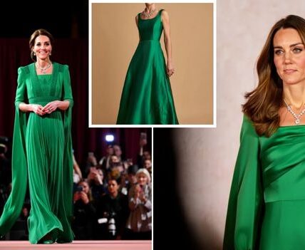“Fans can’t stop talking! Catherine turned the royal stage into her own with a breathtaking green gown and the most emotional accessory of all—Diana’s inherited necklace. A piece of jewelry that carries history, love, and memory, now worn by the woman who will one day be Queen. The crowd saw beauty, but the world saw destiny. Catherine didn’t just wear green—she wore Diana’s legacy