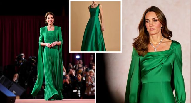 “Fans can’t stop talking! Catherine turned the royal stage into her own with a breathtaking green gown and the most emotional accessory of all—Diana’s inherited necklace. A piece of jewelry that carries history, love, and memory, now worn by the woman who will one day be Queen. The crowd saw beauty, but the world saw destiny. Catherine didn’t just wear green—she wore Diana’s legacy