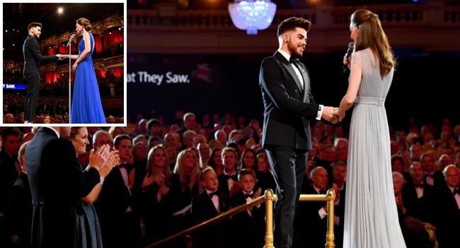 “NO ONE COULD BELIEVE WHAT THEY SAW…” At the Royal Charity Gala, something happened that left 40,000 people in absolute shock — and even brought Prince William to tears. When Adam Lambert stepped on stage, the crowd expected fireworks. But then… Princess Kate joined him. What followed wasn’t just a duet — it was a moment that shook the room.  Adam’s powerful voice soared through the hall, but it was Kate’s shaky yet elegant voice that pierced the silence — raw, vulnerable, and heartbreakingly beautiful. As she struggled through the emotion, Adam turned to her, eyes glazed, gently extended his hand, and whispered into the mic: “You’ve got this”