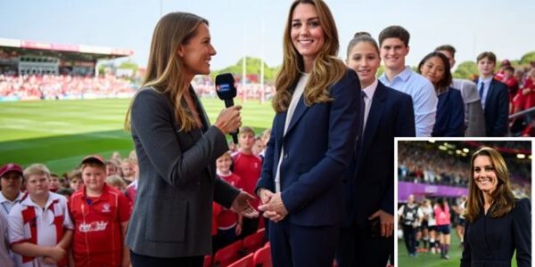 ALL EYES ON KATE!  The Princess of Wales has once again proven why the world can’t stop watching her! At the Women’s Rugby World Cup, Catherine absolutely lit up the stadium with her radiant smile, undeniable charm, and a stunning new look that has fans buzzing everywhere  With noticeably lighter hair that gave her a fresh, youthful glow, Kate stepped into the spotlight and instantly stole hearts. Cameras couldn’t look away, fans were in awe, and social media exploded with admiration for her breathtaking presence.  This wasn’t just about style — it was about star power. In one unforgettable evening, the Princess managed to celebrate women’s sport, honor the players on the field, and still create a royal moment that will be talked about for weeks