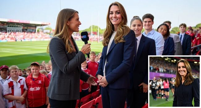 ALL EYES ON KATE!  The Princess of Wales has once again proven why the world can’t stop watching her! At the Women’s Rugby World Cup, Catherine absolutely lit up the stadium with her radiant smile, undeniable charm, and a stunning new look that has fans buzzing everywhere  With noticeably lighter hair that gave her a fresh, youthful glow, Kate stepped into the spotlight and instantly stole hearts. Cameras couldn’t look away, fans were in awe, and social media exploded with admiration for her breathtaking presence.  This wasn’t just about style — it was about star power. In one unforgettable evening, the Princess managed to celebrate women’s sport, honor the players on the field, and still create a royal moment that will be talked about for weeks