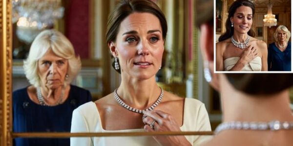 ROYAL BOMBSHELL: A Birthday Gift Fit for a Queen! On her birthday, Princess Catherine was left in tears of joy when she unwrapped a treasure that once belonged to Queen Elizabeth II herself — the historic diamond coronation necklace and matching earrings.  The late Queen, known for her careful foresight, had personally chosen to pass this priceless heirloom to Catherine — a gesture many insiders say was her way of declaring: “You are the future of the monarchy.” But while Catherine was deeply moved, not everyone in Buckingham Palace was celebrating. Palace whispers claim Queen Camilla was furious, left seething with jealousy as Catherine proudly inherited jewels that symbolize not just beauty, but power, legacy, and destiny ROYAL BOMBSHELL: A Birthday Gift Fit for a Queen! On her birthday, Princess Catherine was left in tears of joy when she unwrapped a treasure that once belonged to Queen Elizabeth II herself — the historic diamond coronation necklace and matching earrings.  The late Queen, known for her careful foresight, had personally chosen to pass this priceless heirloom to Catherine — a gesture many insiders say was her way of declaring: “You are the future of the monarchy.” But while Catherine was deeply moved, not everyone in Buckingham Palace was celebrating. Palace whispers claim Queen Camilla was furious, left seething with jealousy as Catherine proudly inherited jewels that symbolize not just beauty, but power, legacy, and destiny