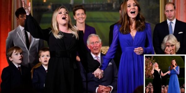 Last night, the gardens of Kensington Palace witnessed something no one will ever forget.  Kelly Clarkson lifted her gaze to the sky, her voice trembling as she whispered: “This isn’t just music—it’s survival.” And in that instant, the annual Inspiration for Families Gala transformed from a charity event into a moment of living history.  Then—gasps. Princess Kate appeared in a flowing sapphire gown, radiant as she joined Kelly on stage. Together, they began singing “True Colors.” Their voices—one raw and powerful, the other graceful and serene—wove together like light and shadow. Parents cried, children stared in awe, couples clutched each other’s hands. Even the royals themselves were overcome.  King Charles’s eyes shimmered. Queen Camilla wiped away tears. Prince William whispered hoarsely: “They’ve just shown the world what real courage looks like.”  At the song’s final note, Kelly leaned toward Kate, her voice breaking: “This isn’t just a song… it’s hope.” To which Kate, glowing with that quiet strength she’s known for, replied: “And tonight, it belongs to all of us” Last night, the gardens of Kensington Palace witnessed something no one will ever forget.  Kelly Clarkson lifted her gaze to the sky, her voice trembling as she whispered: “This isn’t just music—it’s survival.” And in that instant, the annual Inspiration for Families Gala transformed from a charity event into a moment of living history.  Then—gasps. Princess Kate appeared in a flowing sapphire gown, radiant as she joined Kelly on stage. Together, they began singing “True Colors.” Their voices—one raw and powerful, the other graceful and serene—wove together like light and shadow. Parents cried, children stared in awe, couples clutched each other’s hands. Even the royals themselves were overcome.  King Charles’s eyes shimmered. Queen Camilla wiped away tears. Prince William whispered hoarsely: “They’ve just shown the world what real courage looks like.”  At the song’s final note, Kelly leaned toward Kate, her voice breaking: “This isn’t just a song… it’s hope.” To which Kate, glowing with that quiet strength she’s known for, replied: “And tonight, it belongs to all of us”