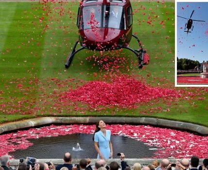The Helicopter Rose Drop. Forget fairy tales—Prince William allegedly went full Hollywood by showering Duchess Kate with rose petals from a helicopter over the palace lawn. Thousands of petals floated down like crimson confetti, covering the grounds in what should have been a flawless romantic gesture… until Kate’s reaction stole the show. From the balcony, the Duchess reportedly laughed and called out: “Darling, next time bring chocolate!” The crowd went wild, and suddenly the grand gesture turned into the most relatable royal moment ever. Because honestly—who wouldn’t choose chocolate over roses? But wait—the drama didn’t end there. The petals supposedly clogged the palace fountain, leaving staff scrambling to clear what looked like the world’s most expensive potpourri. Still, one thing was certain: the love was flowing, even if the plumbing wasn’t
