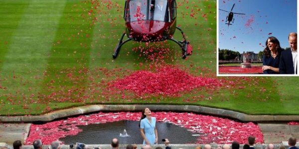The Helicopter Rose Drop. Forget fairy tales—Prince William allegedly went full Hollywood by showering Duchess Kate with rose petals from a helicopter over the palace lawn. Thousands of petals floated down like crimson confetti, covering the grounds in what should have been a flawless romantic gesture… until Kate’s reaction stole the show. From the balcony, the Duchess reportedly laughed and called out: “Darling, next time bring chocolate!” The crowd went wild, and suddenly the grand gesture turned into the most relatable royal moment ever. Because honestly—who wouldn’t choose chocolate over roses? But wait—the drama didn’t end there. The petals supposedly clogged the palace fountain, leaving staff scrambling to clear what looked like the world’s most expensive potpourri. Still, one thing was certain: the love was flowing, even if the plumbing wasn’t The Helicopter Rose Drop. Forget fairy tales—Prince William allegedly went full Hollywood by showering Duchess Kate with rose petals from a helicopter over the palace lawn. Thousands of petals floated down like crimson confetti, covering the grounds in what should have been a flawless romantic gesture… until Kate’s reaction stole the show. From the balcony, the Duchess reportedly laughed and called out: “Darling, next time bring chocolate!” The crowd went wild, and suddenly the grand gesture turned into the most relatable royal moment ever. Because honestly—who wouldn’t choose chocolate over roses? But wait—the drama didn’t end there. The petals supposedly clogged the palace fountain, leaving staff scrambling to clear what looked like the world’s most expensive potpourri. Still, one thing was certain: the love was flowing, even if the plumbing wasn’t