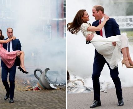 TEA TIME EXPLOSION AT KENSINGTON PALACE! BREAKING: What was supposed to be an ordinary royal tea party turned into something straight out of an action movie! Yesterday, a TEAPOT at Kensington Palace exploded, filling the room with steam, flying biscuits, and a dramatic cloud of Earl Grey! But instead of panicking, Prince William went FULL Hollywood hero mode. Through the haze and chaos, he scooped Duchess Kate into his arms and carried her out like an action star. Witnesses say he shouted loud enough for the palace walls to shake: “Not even Earl Grey could separate us!” Crowds outside CHEERED. Staff members applauded. Even the royal corgis barked like it was the finale of a blockbuster film