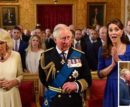ROYAL EARTHQUAKE AT THE PALACE! FREEZE FRAME. The gilded chamber was silent. Courtiers shifted nervously. Cameras caught the moment King Charles cleared his throat… and changed royal history with a single sentence. In front of William, Camilla, and the watching world, the King declared that Catherine, Princess of Wales, would be crowned in spirit as the rightful torchbearer of the late Queen’s legacy. Gasps filled the palace halls. 💎  Royal experts are calling it “a direct blow to Camilla.” Across Britain, crowds poured into the streets, cheering Kate — no longer just a princess, but the heart and face of the Crown itself