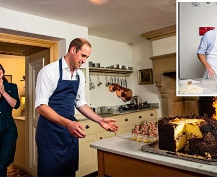 Royal Dessert Disaster turns into a Royal Romance! Prince William wanted to surprise Kate with a homemade cake for her afternoon tea… but instead, he surprised the entire palace when the fire alarm went off! Smoke filled the kitchen, the “cake” collapsed into a mystery dessert, and staff rushed to check what was happening.  Right on cue, Kate walked in—hands clapping with the perfect mix of sarcasm and love. “Star Baker, 0/10,” she teased, delivering a line worthy of any cooking show judge. But before William could feel too crushed, she leaned in, kissed him, and added softly: “Romantic attempt, 10/10.” The truth? The cake was a disaster… but the moment was pure perfection. It wasn’t about sugar, flour, or baking skills—it was about effort, laughter, and the kind of love that shines brightest when things go hilariously wrong