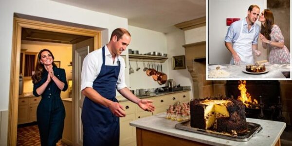 Royal Dessert Disaster turns into a Royal Romance! Prince William wanted to surprise Kate with a homemade cake for her afternoon tea… but instead, he surprised the entire palace when the fire alarm went off! Smoke filled the kitchen, the “cake” collapsed into a mystery dessert, and staff rushed to check what was happening.  Right on cue, Kate walked in—hands clapping with the perfect mix of sarcasm and love. “Star Baker, 0/10,” she teased, delivering a line worthy of any cooking show judge. But before William could feel too crushed, she leaned in, kissed him, and added softly: “Romantic attempt, 10/10.” The truth? The cake was a disaster… but the moment was pure perfection. It wasn’t about sugar, flour, or baking skills—it was about effort, laughter, and the kind of love that shines brightest when things go hilariously wrong