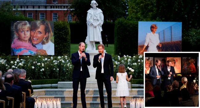 In the candlelit Sunken Garden of Kensington Palace, silence fell as Prince William whispered, “You were an angel in the shape of my mum.” On what would have been Princess Diana’s 64th birthday, the brothers gave the world not pomp or speeches, but raw grief — a duet of Supermarket Flowers, rewritten with memories too painful to forget. Behind them, images of Diana glowed: holding sick children, walking fearlessly through landmines, smiling with the compassion that defined her. When the final note faded, a little girl stepped forward and placed a single white rose at Diana’s statue. At that moment, the world stopped — and shared William and Harry’s tears