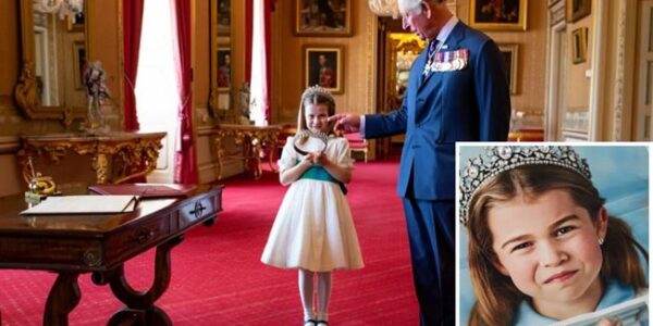 In a jaw-dropping twist that has left Britain buzzing, King Charles has reportedly gifted young Princess Charlotte her very own tiara AND a brand-new royal title! This dazzling move has broken centuries of tradition and sent shockwaves rippling through the monarchy.  Royal insiders claim this bold gesture is not just a sparkling gift — it’s a powerful signal meant to cement Charlotte’s role in the future of the Crown. At just 8 years old, the confident and charming Princess has already won hearts worldwide, and now, she may be stepping into history as the face of a bold, modern royal era.  “This changes everything,” one royal expert declared — and they might be right. With Charlotte rising to the forefront, questions swirl: is King Charles setting the stage for a new generation of royals to take center stage? Or is this move too daring for tradition to withstand? In a jaw-dropping twist that has left Britain buzzing, King Charles has reportedly gifted young Princess Charlotte her very own tiara AND a brand-new royal title! This dazzling move has broken centuries of tradition and sent shockwaves rippling through the monarchy.  Royal insiders claim this bold gesture is not just a sparkling gift — it’s a powerful signal meant to cement Charlotte’s role in the future of the Crown. At just 8 years old, the confident and charming Princess has already won hearts worldwide, and now, she may be stepping into history as the face of a bold, modern royal era.  “This changes everything,” one royal expert declared — and they might be right. With Charlotte rising to the forefront, questions swirl: is King Charles setting the stage for a new generation of royals to take center stage? Or is this move too daring for tradition to withstand?