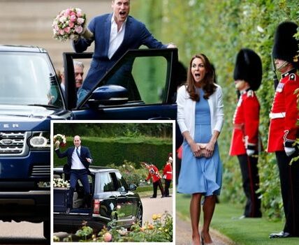 ROYAL HIGH-SPEED LOVE CHASE! When you think of the British royals, you imagine elegance, tradition, and calm… but yesterday, palace insiders witnessed something STRAIGHT out of a romance-action movie. Prince William was reportedly seen tearing through the palace gardens in the royal Range Rover — all because he couldn’t let Kate leave for tea without him! Witnesses claim he jumped out, bouquet in hand, dramatically declaring: “There’s no Earl Grey tea that can replace my Queen!”  The aftermath? Guards doubled over in laughter, palace staff still picking roses out of the hedges, and fans across the globe calling it the most romantic car chase of all time ROYAL HIGH-SPEED LOVE CHASE! When you think of the British royals, you imagine elegance, tradition, and calm… but yesterday, palace insiders witnessed something STRAIGHT out of a romance-action movie. Prince William was reportedly seen tearing through the palace gardens in the royal Range Rover — all because he couldn’t let Kate leave for tea without him! Witnesses claim he jumped out, bouquet in hand, dramatically declaring: “There’s no Earl Grey tea that can replace my Queen!”  The aftermath? Guards doubled over in laughter, palace staff still picking roses out of the hedges, and fans across the globe calling it the most romantic car chase of all time
