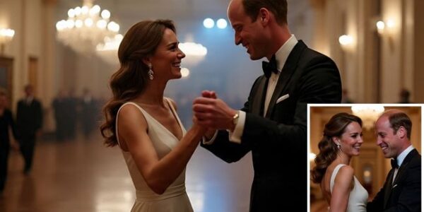 A ROYAL LOVE STORY UNDER THE MOONLIGHT! When the gala lights faded and the glittering chandeliers dimmed, something far more magical happened behind palace doors… In a quiet corridor, away from the cameras and the crowds, Prince William is said to have taken Kate’s hand and twirled her into an impromptu dance — no music, no stage, no audience… just laughter echoing softly through the night. Insiders reveal that these rare, tender moments speak louder than any public appearance ever could. They show us the real heartbeat of the monarchy — not duty, not protocol, but love sustained through the smallest, sweetest gestures A ROYAL LOVE STORY UNDER THE MOONLIGHT! When the gala lights faded and the glittering chandeliers dimmed, something far more magical happened behind palace doors… In a quiet corridor, away from the cameras and the crowds, Prince William is said to have taken Kate’s hand and twirled her into an impromptu dance — no music, no stage, no audience… just laughter echoing softly through the night. Insiders reveal that these rare, tender moments speak louder than any public appearance ever could. They show us the real heartbeat of the monarchy — not duty, not protocol, but love sustained through the smallest, sweetest gestures