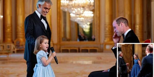 ROYAL SHOCKER AT THE PALACE! Last night, the world stood still as Princess Charlotte took the stage beside the legendary Andrea Bocelli in a moment no one will ever forget. Her voice was pure magic, her presence radiant — but it wasn’t just the duet that left everyone in tears… When the final note faded, Charlotte turned to her father, Prince William, and delivered a heartfelt message so powerful that it broke the hearts of everyone watching. Witnesses say the entire hall was silent, with royals and dignitaries visibly moved. Some even compared the young princess’s words to the spirit of her late grandmother, Princess Diana ROYAL SHOCKER AT THE PALACE! Last night, the world stood still as Princess Charlotte took the stage beside the legendary Andrea Bocelli in a moment no one will ever forget. Her voice was pure magic, her presence radiant — but it wasn’t just the duet that left everyone in tears… When the final note faded, Charlotte turned to her father, Prince William, and delivered a heartfelt message so powerful that it broke the hearts of everyone watching. Witnesses say the entire hall was silent, with royals and dignitaries visibly moved. Some even compared the young princess’s words to the spirit of her late grandmother, Princess Diana
