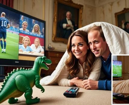 URGENT: The Missing Remote Control Scandal!  Even royals can’t escape everyday drama — and this one had fans both laughing and swooning! Royal insiders say Kensington Palace was thrown into chaos last night when Prince William insisted on watching football ⚽… while Duchess Kate declared it was Bake Off night. The problem? The TV remote had mysteriously vanished!  What followed was a frantic 10-minute palace search — cushions lifted, corgis suspected, even staff drafted in — until little Prince Louis revealed the truth. The missing remote had been “guarded” under his toy dinosaur !