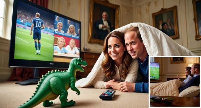URGENT: The Missing Remote Control Scandal!  Even royals can’t escape everyday drama — and this one had fans both laughing and swooning! Royal insiders say Kensington Palace was thrown into chaos last night when Prince William insisted on watching football ⚽… while Duchess Kate declared it was Bake Off night. The problem? The TV remote had mysteriously vanished!  What followed was a frantic 10-minute palace search — cushions lifted, corgis suspected, even staff drafted in — until little Prince Louis revealed the truth. The missing remote had been “guarded” under his toy dinosaur !