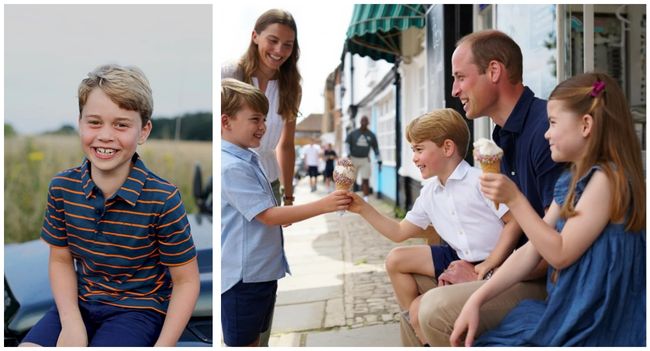 Prince William’s Sweet Surprise: George Gives Away His Ice Cream to a Stranger — On what seemed like an ordinary afternoon, Prince William and his children quietly stopped by a small ice cream shop in the suburbs, drawing little attention from passersby — until young Prince George did something that left everyone stunned. With a shy smile, the future king handed his own ice cream to a boy no one recognized, sparking whispers and tears in equal measure. Was it just a child’s innocent kindness, or a powerful glimpse into the character of Britain’s next monarch? “It was a moment that melted more than ice cream — it melted hearts,” one witness said, as the story spread across the nation