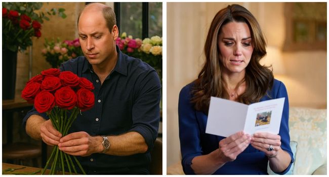 On the 14th anniversary of Prince William and Princess Kate’s love, William gave Kate a big surprise when he personally made a bouquet of 999 roses, making it the biggest bouquet in England ever, making everyone admire. But when Princess Kate received the flowers and a card, she suddenly burst into tears when she read the first lines that Prince William wrote to her. Fans wonder, what did William write in that card that made Kate cry so immediately?