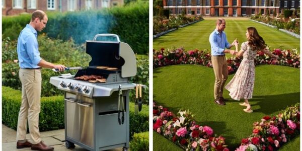 Prince William and Duchess Kate held an outdoor BBQ party in the garden of the British royal castle. Then they danced together in an area with flowers arranged in the shape of a heart. But what happened next brought tears to the eyes of the people in the palace because of the future king’s love for his wife. Prince William and Duchess Kate held an outdoor BBQ party in the garden of the British royal castle. Then they danced together in an area with flowers arranged in the shape of a heart. But what happened next brought tears to the eyes of the people in the palace because of the future king’s love for his wife.