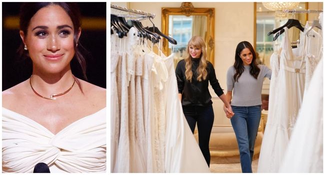 After Taylor Swift’s extremely meaningful and special proposal. Fans caught an interesting detail, Taylor’s special friend holding hands to try on wedding dresses with her was none other than Princess Meghan. Netizens wondered how long the two had known each other, why they were so close that they could be the one walking beside Taylor as the biggest privilege of other fans. When the rumor spread quickly, Meghan Markle spoke up about the rumor with only 6 words that made anti-fans speechless.