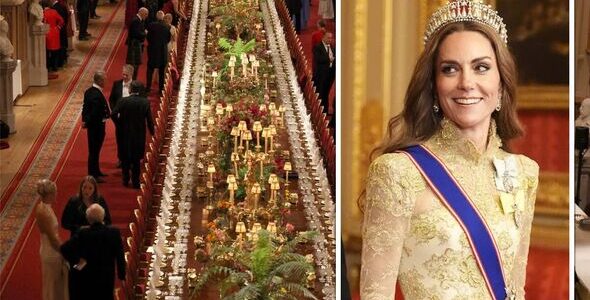 CHAOS IN PALACE! Camilla “FURIOUS” After Seeing Catherine DAZZLES In Diana’s Iconic £4 Million Tiara And Queen’s Diamond Earrings at State Banquet