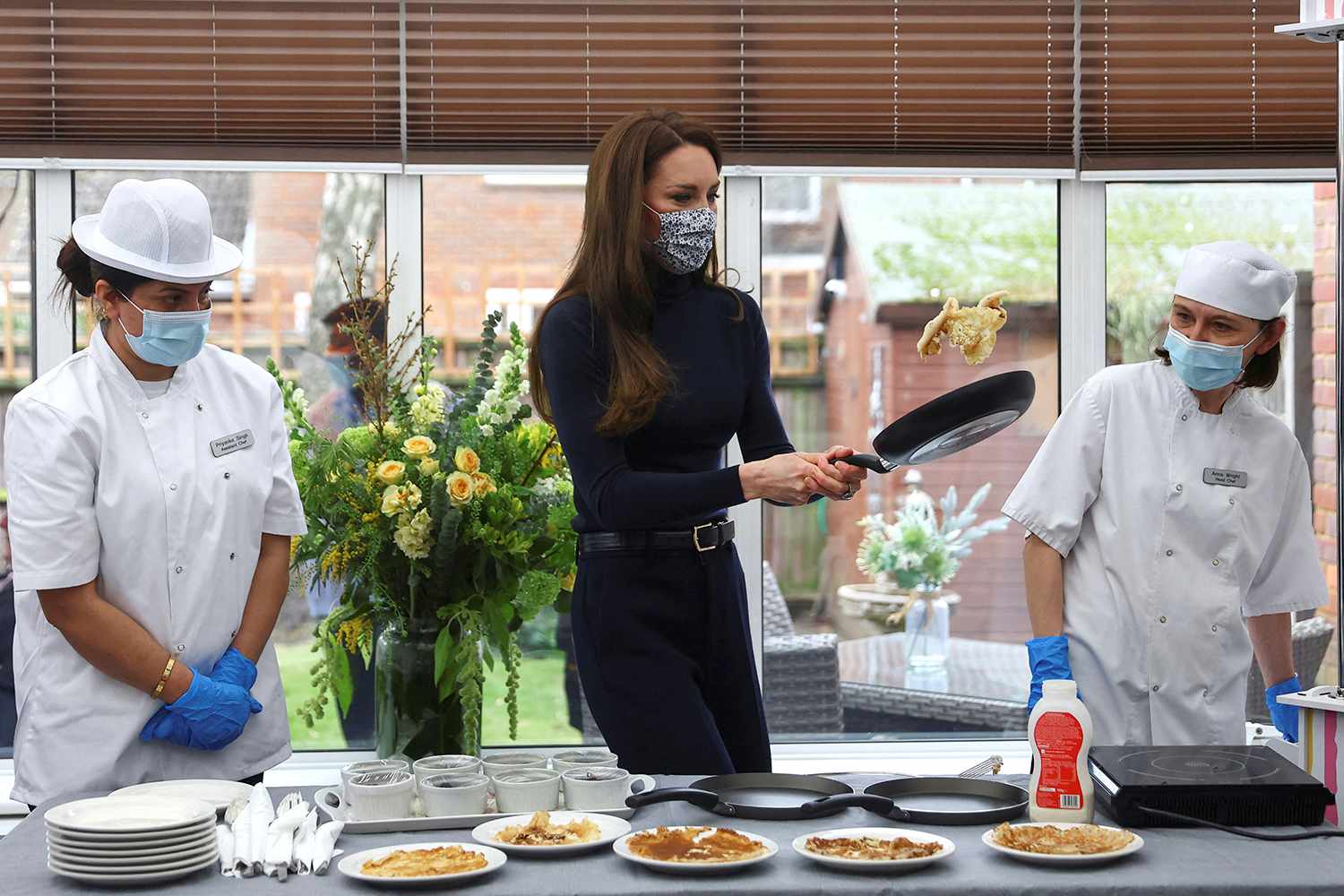 Kate Middleton Makes Pancakes at Nursing Home on Fat Tuesday