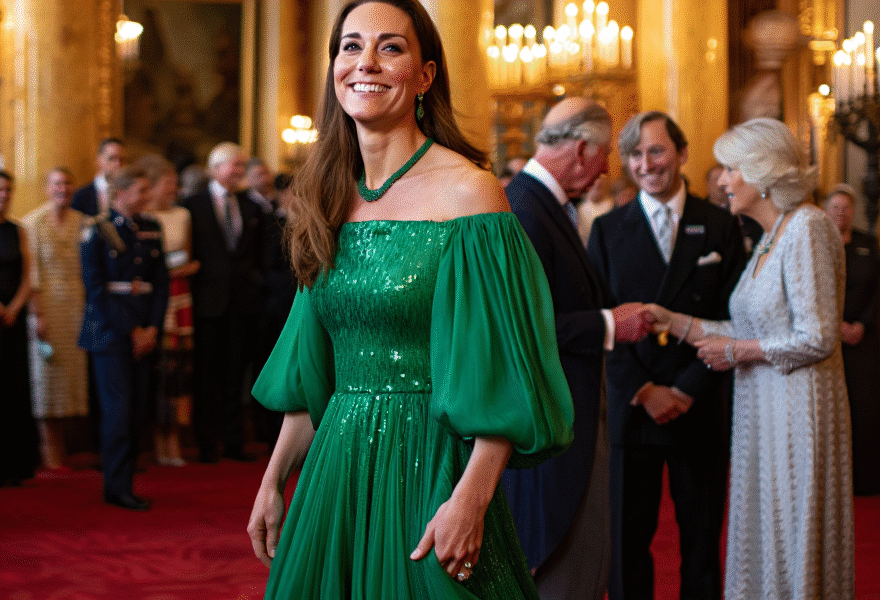 OMG! Catherine STUNS In Most Gorgeous Green Gowns As Fans Go Crazy With Her Impeccable Style
