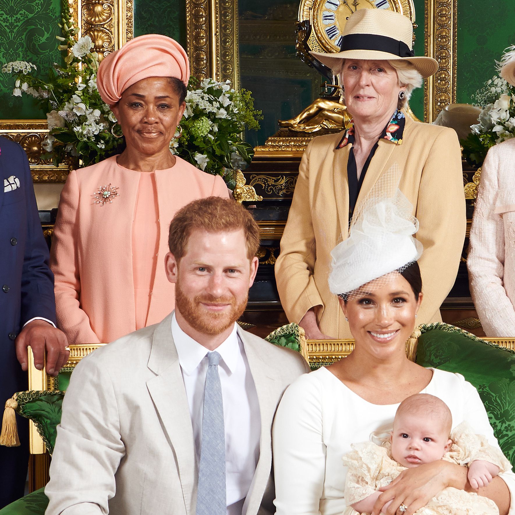 Doria Ragland Wears a Chic Peach Look at Archie's Christening