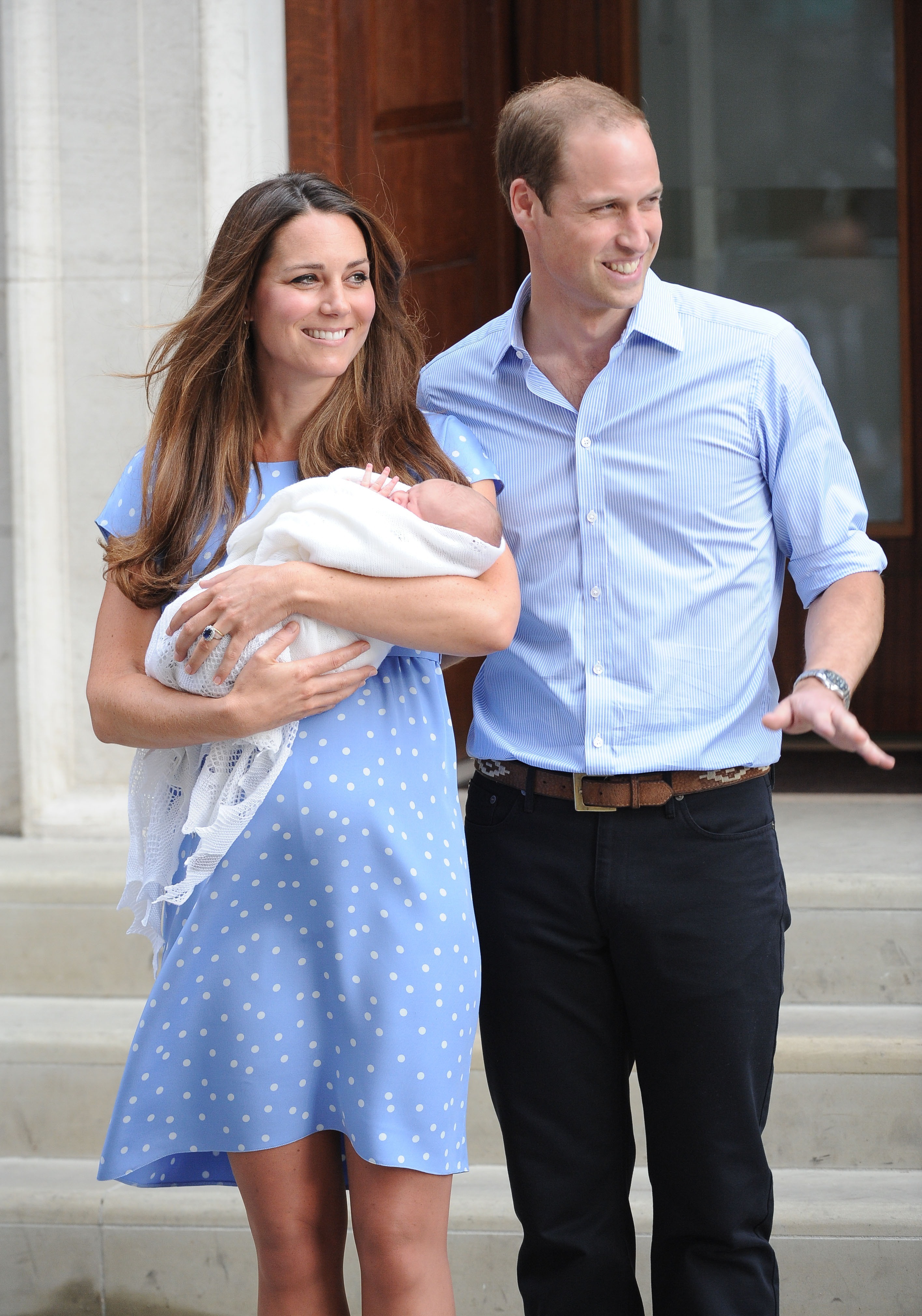 Prince William and Kate Middleton with Prince George