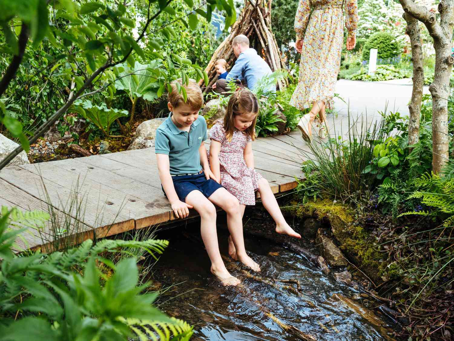 Princess Charlotte Bosses Prince George at Kate Middleton Garden