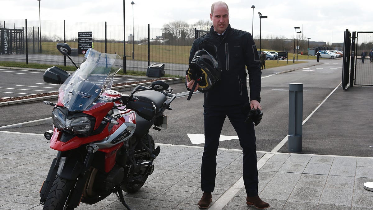 Prince William Rides A Motorcycle - Prince William On A Motorcycle