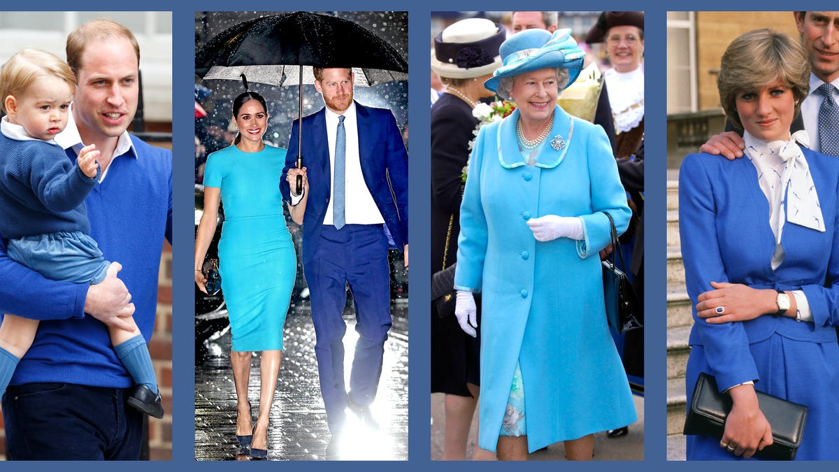 Photos of the Royal Family Wearing Blue - Queen Elizabeth, Princess Diana,  Kate Middleton in Blue