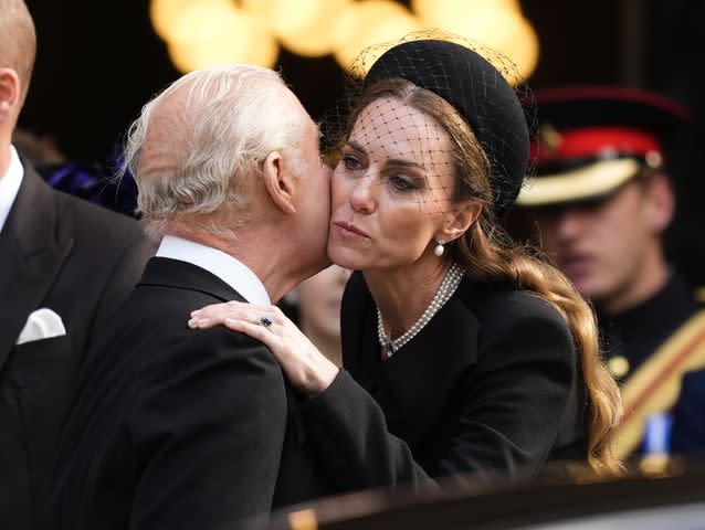 Getty Images Kate Middleton and King Charles after the Requiem Mass service for Katharine, Duchess of Kent.