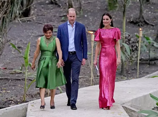 Kate Middleton stuns in hot pink gown in her first glam look of Caribbean  tour - The Mirror