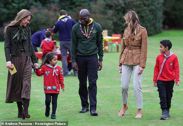 The Princess of Wales and The First Lady spend time with the Squirrels at Frogmore Gardens