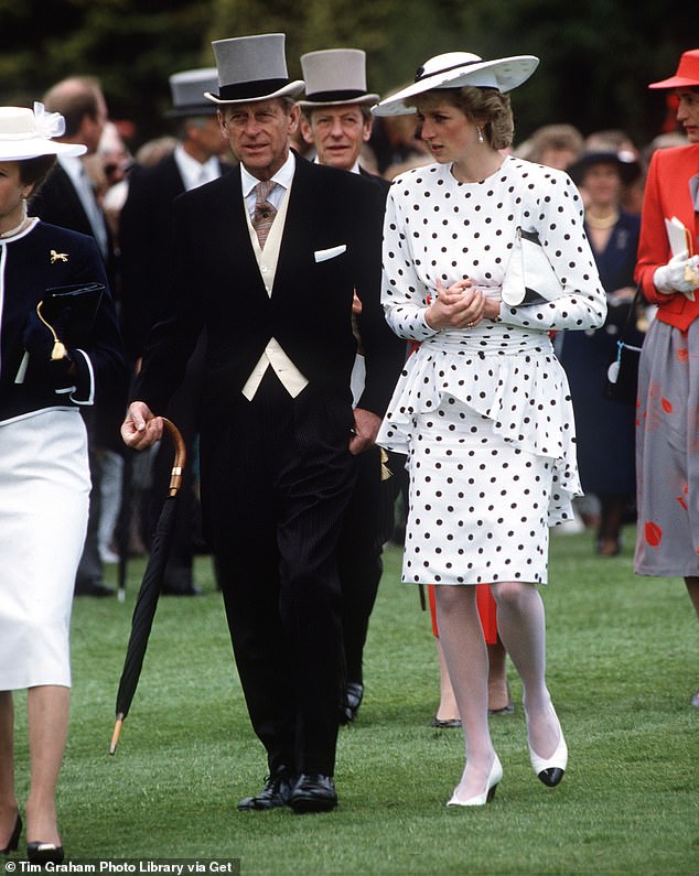 Princess Diana and Prince Philip – or 'Pa' as he was known to his daughter-in-law – exchanged a series of letters in 1992. The two royals are pictured at the Royal Ascot in 1986