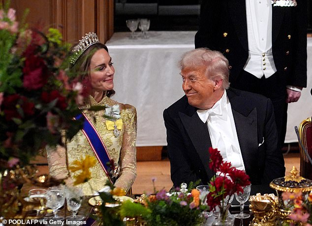 President Trump even described the Princess as 'so radiant and so healthy and so beautiful' in his speech