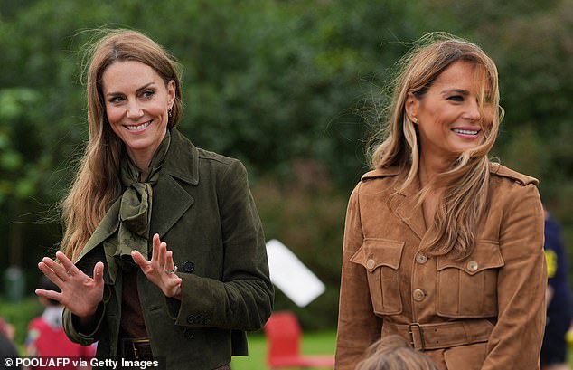 Kate and Melania appeared relaxed and comfortable as they spent the morning together