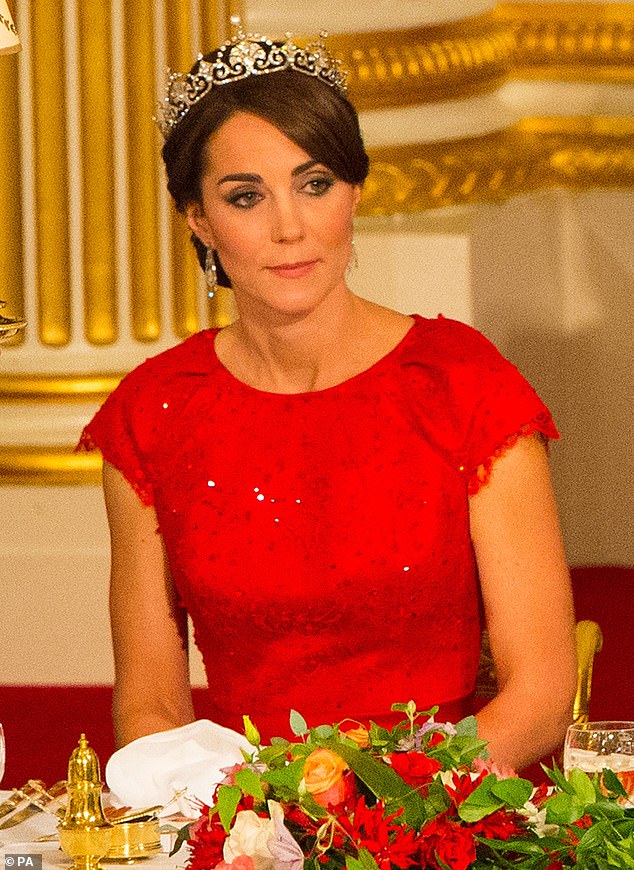 Kate's confident demeanour looked world's away from the mild-mannered display she put on as the Duchess of Cambridge at her first of these occasions, over a decade ago (pictured)