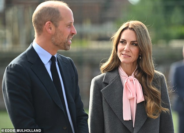 The Prince and Princess of Wales (pictured) during a visit to Southport
