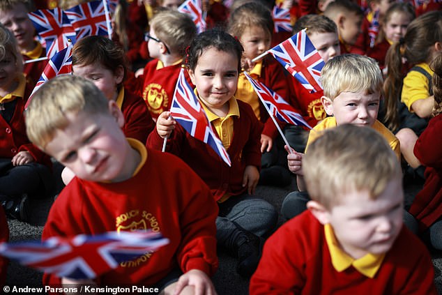 Pupils at the Farnborough Road Infant and Junior School, where Elsie was a pupil