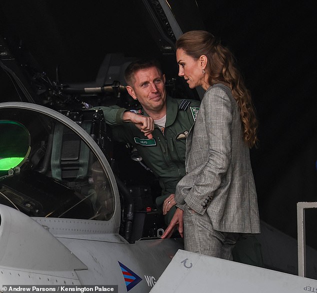 The Princess of Wales, Royal Honorary Air Commodore, RAF Coningsby during her first visit to the station