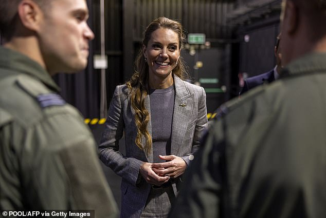 The princess appeared in high spirits for her solo visit this week