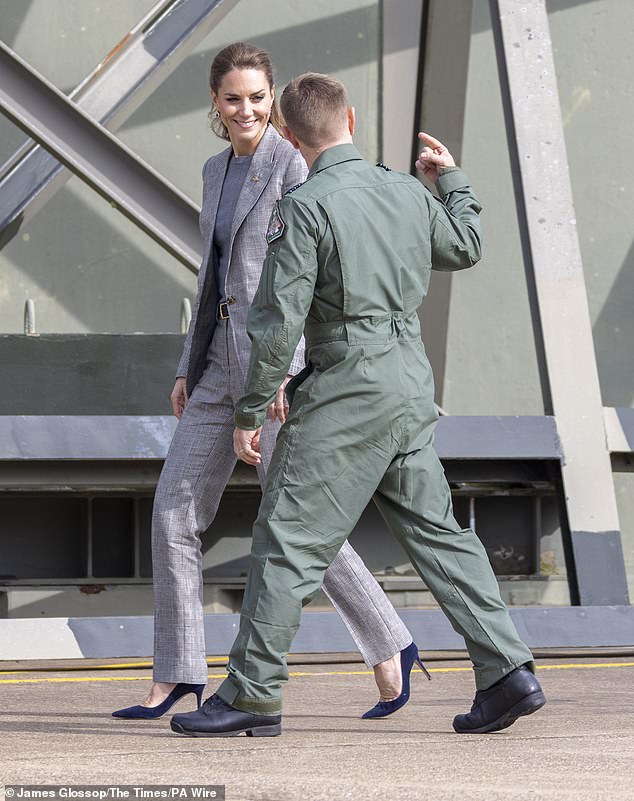 Kate was given a two-hour tour of the army base - her first time visiting since being appointed her new role