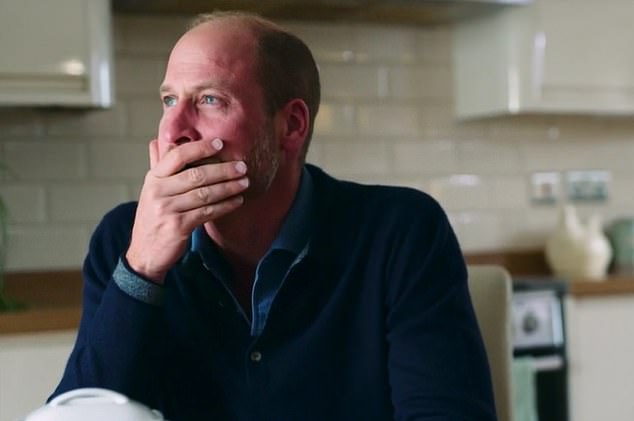 Prince William's  intentional embrace of emotion has now been showcased by new, heartbreaking footage of the future King brought to tears as he spoke to a grieving mother whose husband took his own life just days after their one-year-old son died