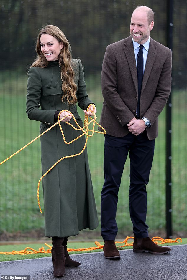 The Prince and Princess of Wales took part in a training scenario at the Northern Ireland Fire & Rescue Service's (NIFRS) new Learning and Development College