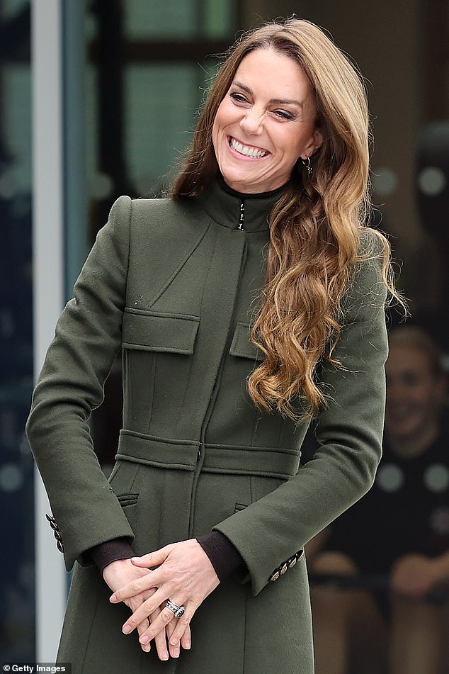 The Princess of Wales appeared to be in excellent spirits as she attended the outing alongside her husband today