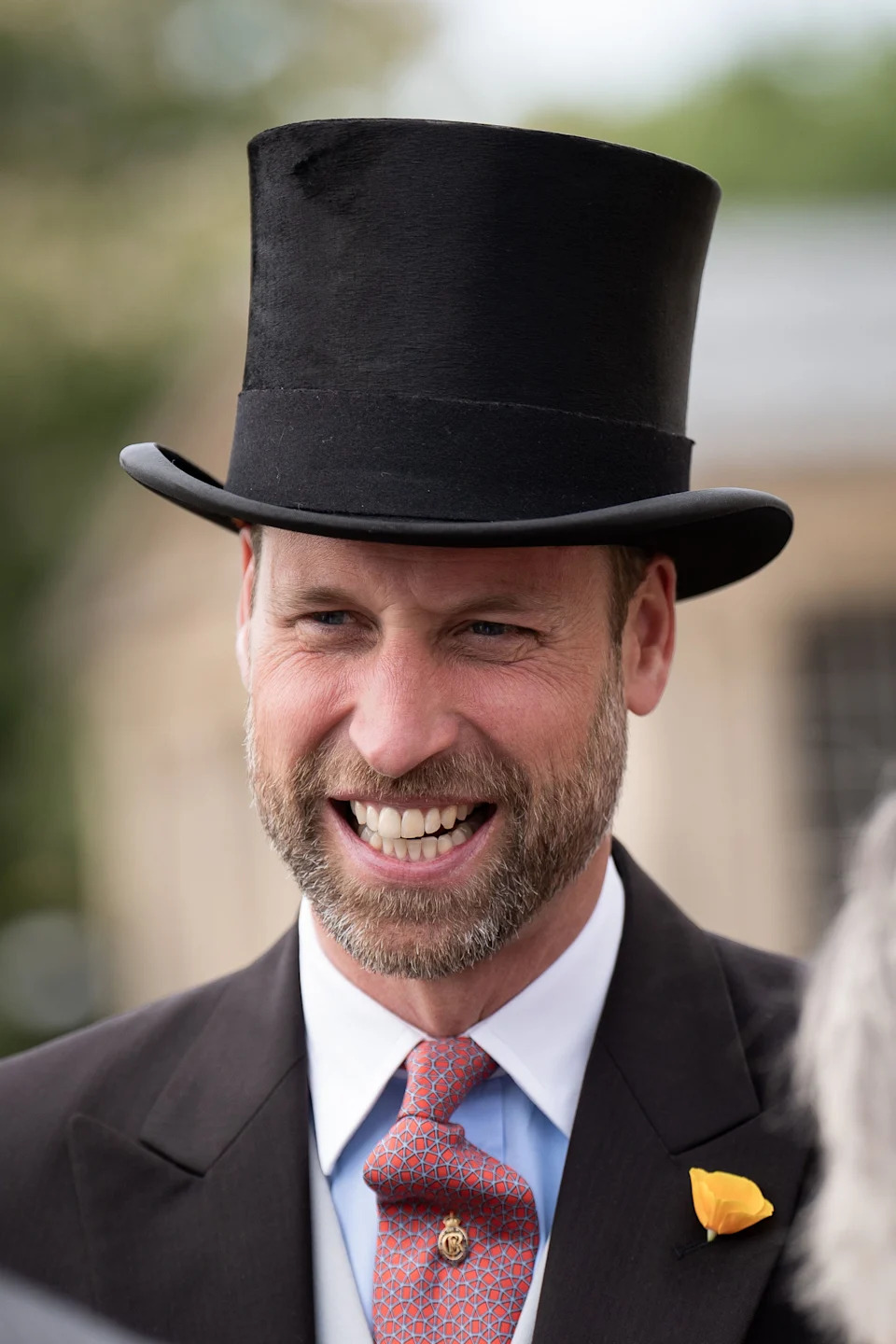 Prince William, Prince of Wales, meets guests during the Royal Garden Party at Buckingham Palace in London on May 20, 2025.